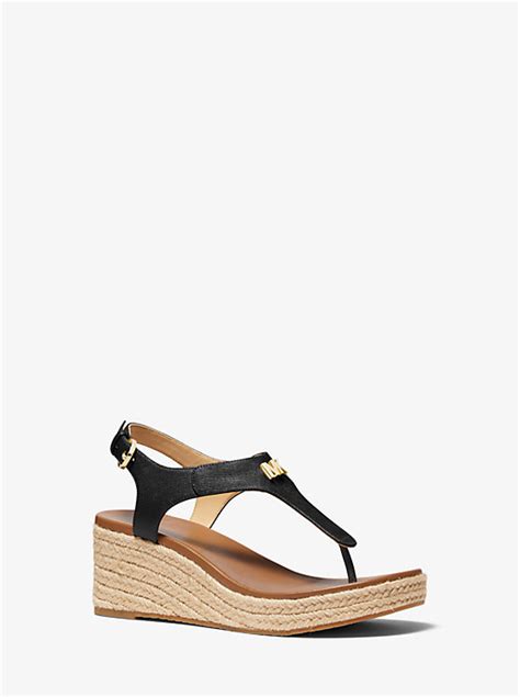 laney saffiano leather sandals.